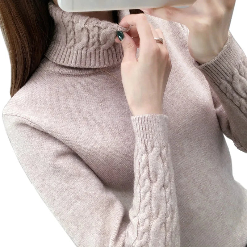 Suéter de mujer de cuello alto