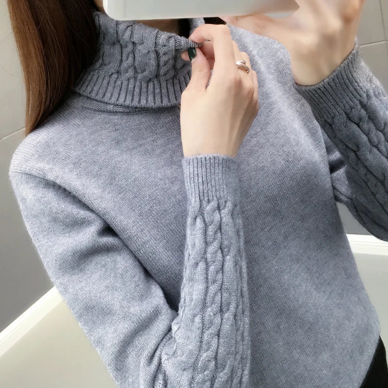 Suéter de mujer de cuello alto