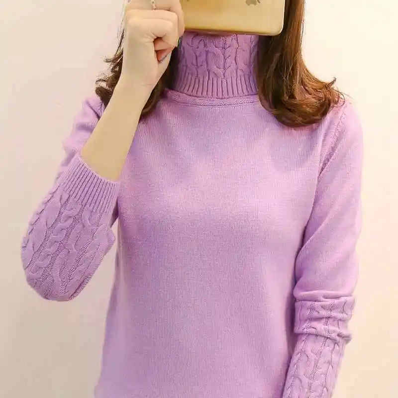 Suéter de mujer de cuello alto