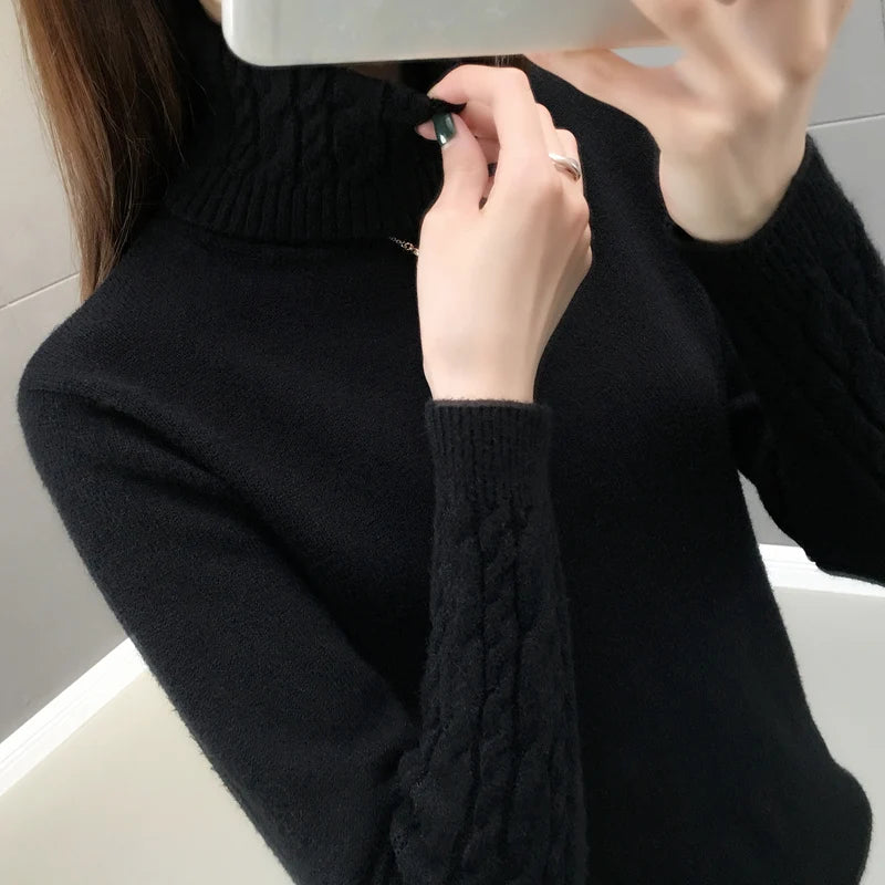Suéter de mujer de cuello alto