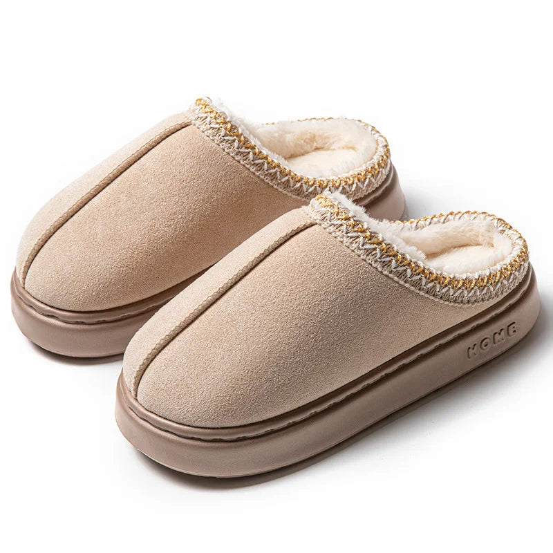 Pantuflas de algodón afelpado para interiores, suaves y cómodas