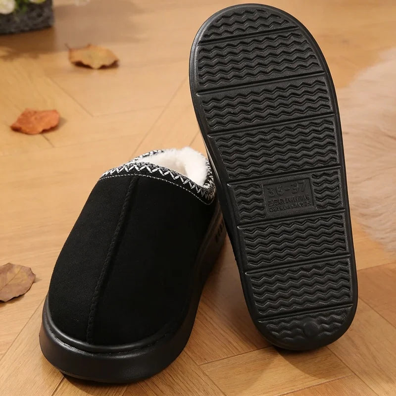 Pantuflas de algodón afelpado para interiores, suaves y cómodas