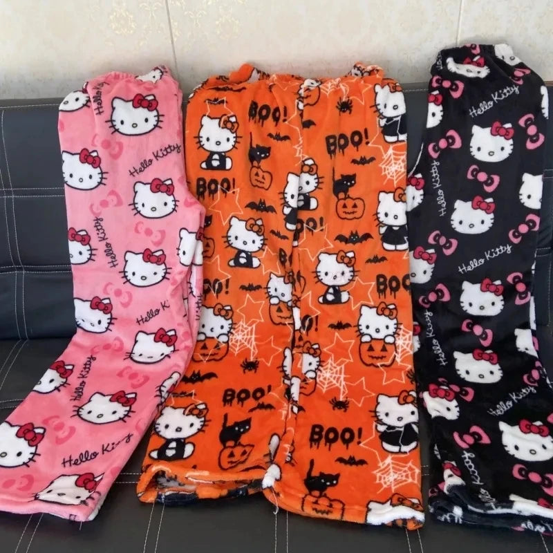 Sanrio Hello Kitty Pajamas Flannel Fashion
