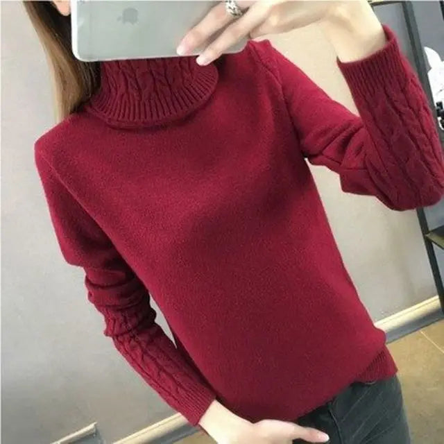 Suéter de mujer de cuello alto