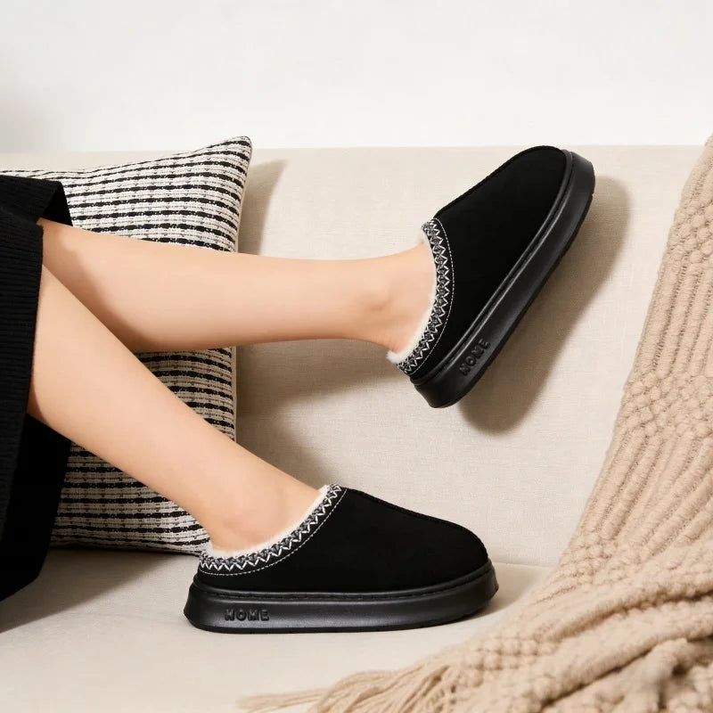 Pantuflas de algodón afelpado para interiores, suaves y cómodas