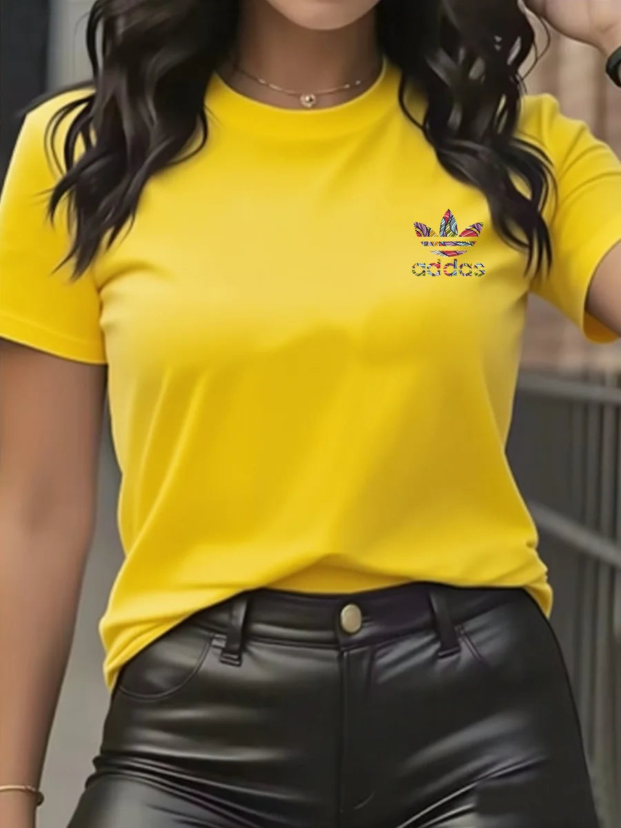 Camiseta de manga corta de algodón