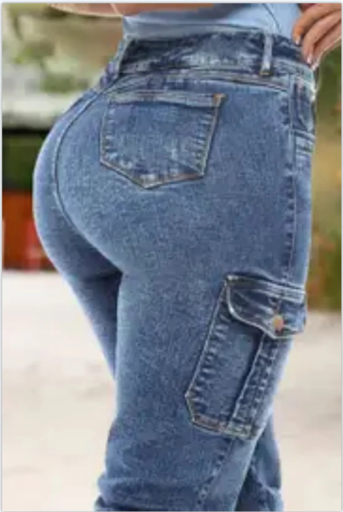 Pantalones vaqueros de mujer estilo streetwear con bolsillos