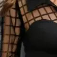 Camiseta de manga larga con solapa de malla