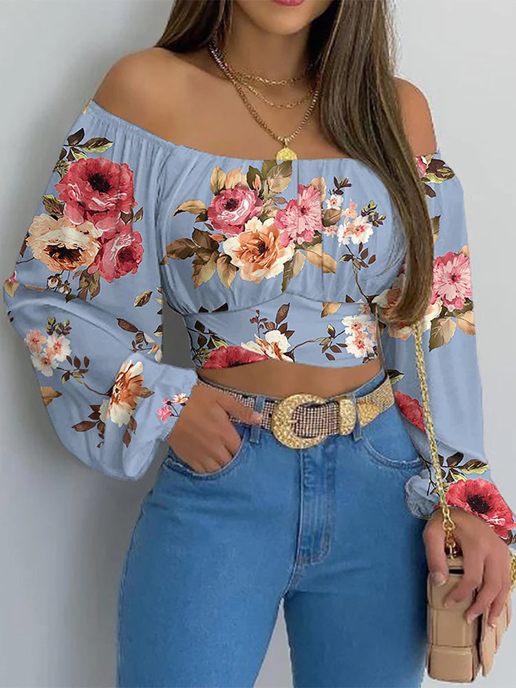 Blusas sexys de mujer con hombros descubiertos