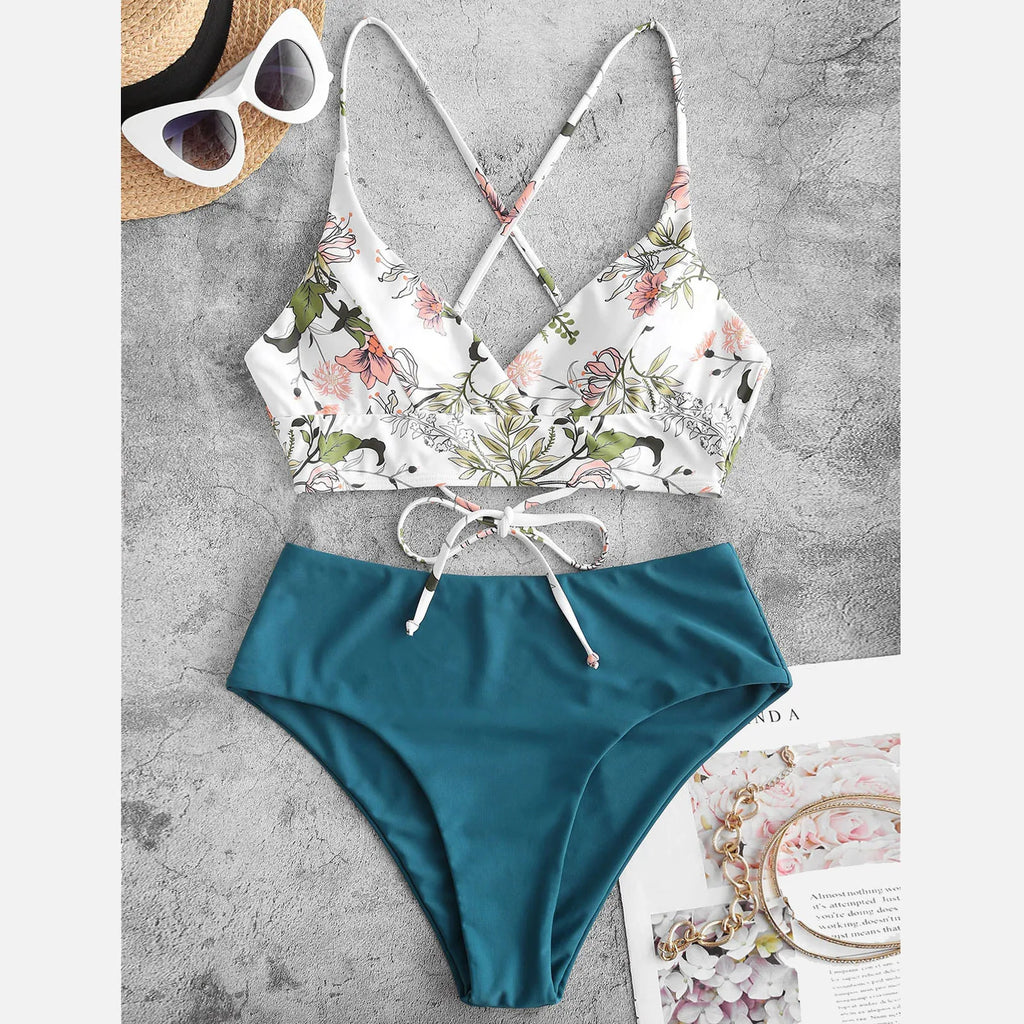 Conjuntos de bikini estampados con flores
