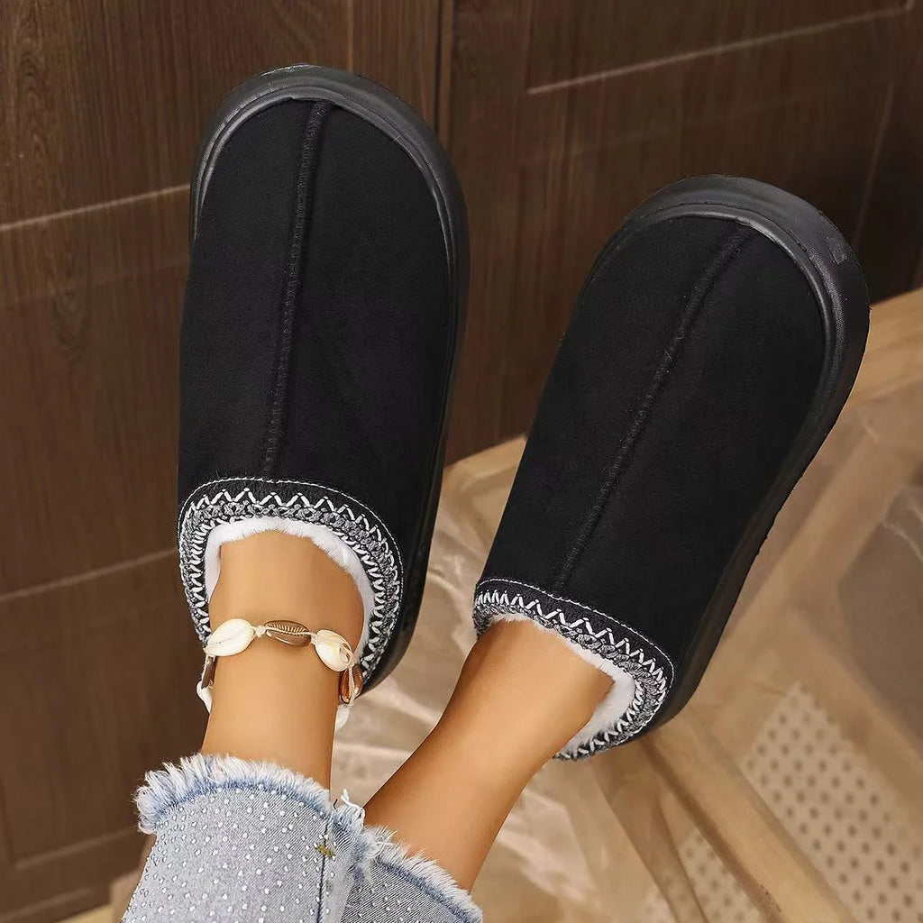 Pantuflas de algodón afelpado para interiores, suaves y cómodas