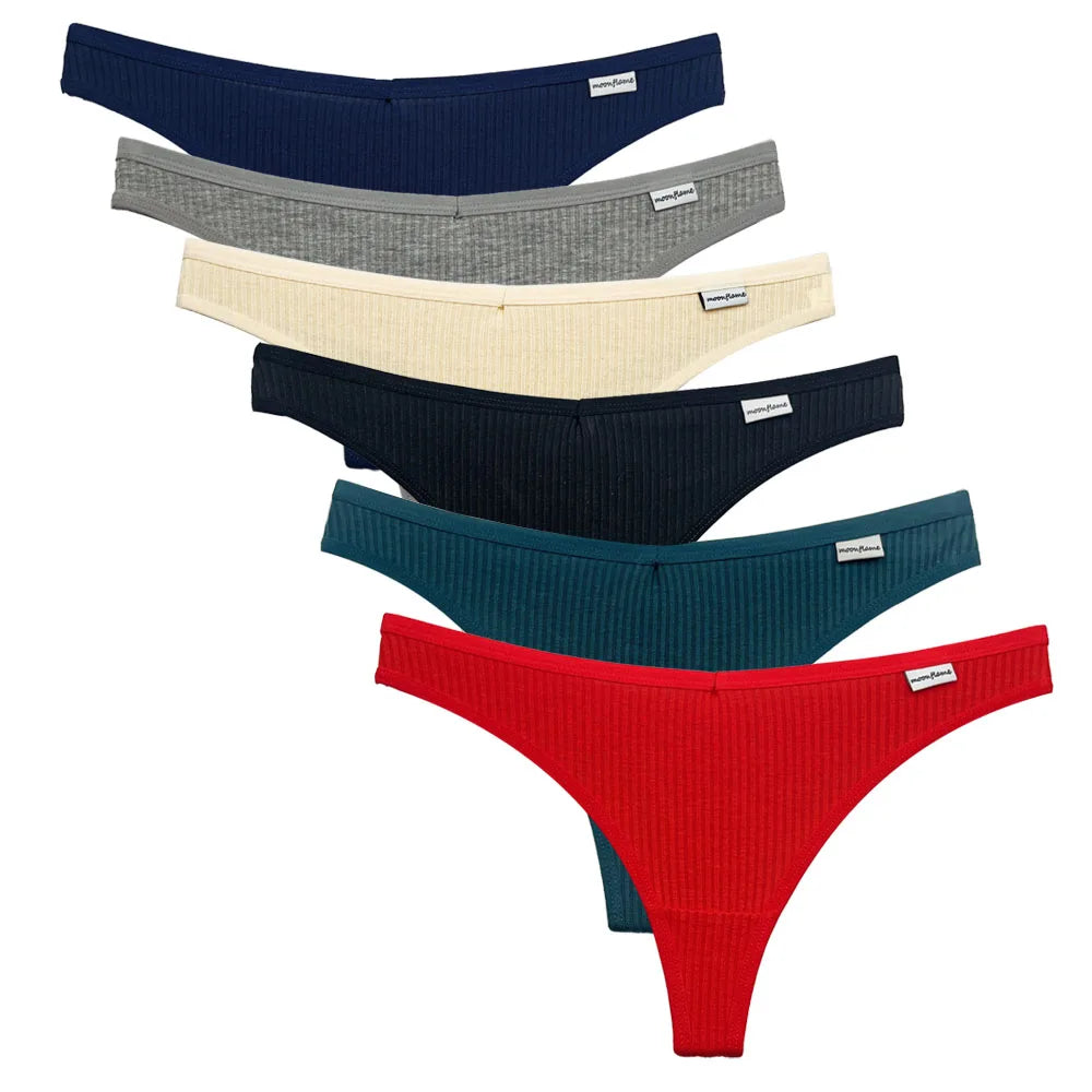 5 piezas/set de bragas de algodón tipo tanga