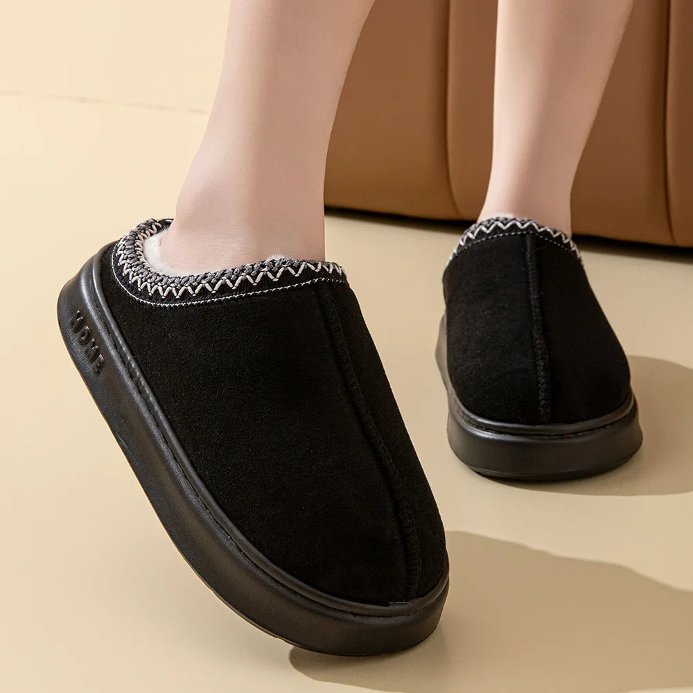 Pantuflas de algodón afelpado para interiores, suaves y cómodas
