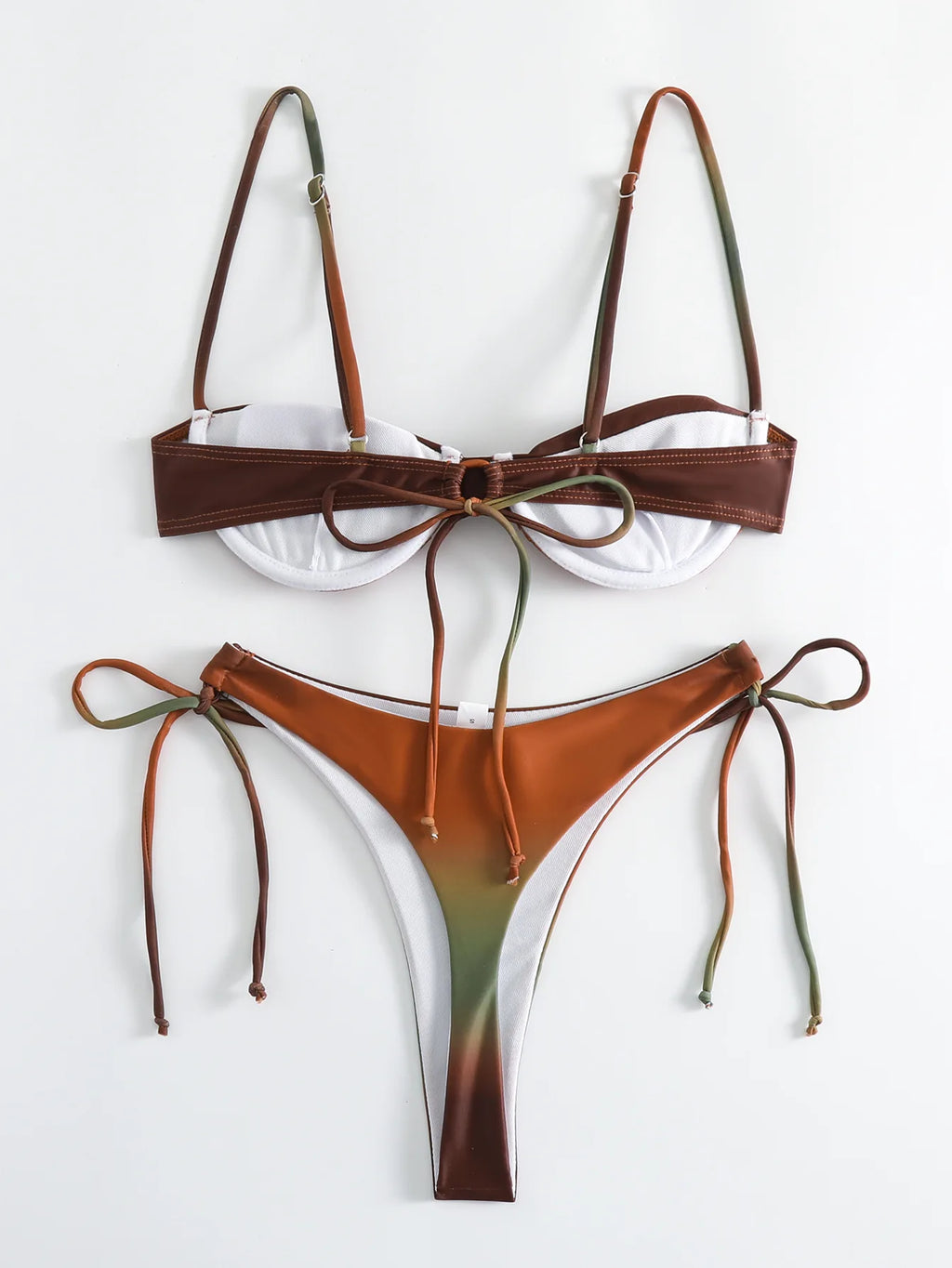 Conjunto de bikini push-up con estampado