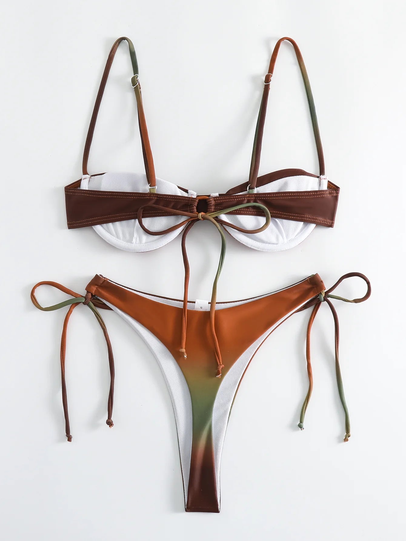 Conjunto de bikini push-up con estampado