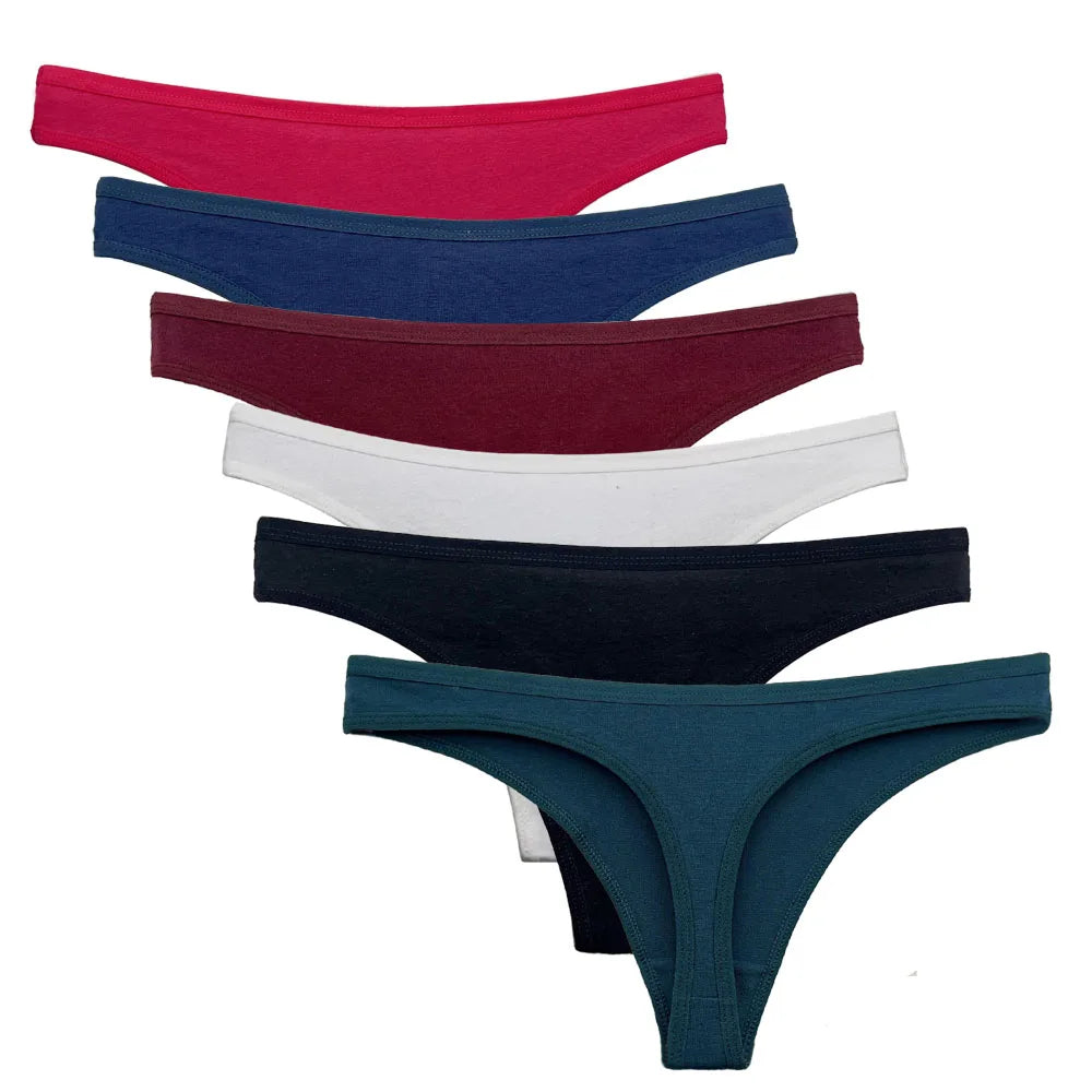 5 piezas/set de bragas de algodón tipo tanga