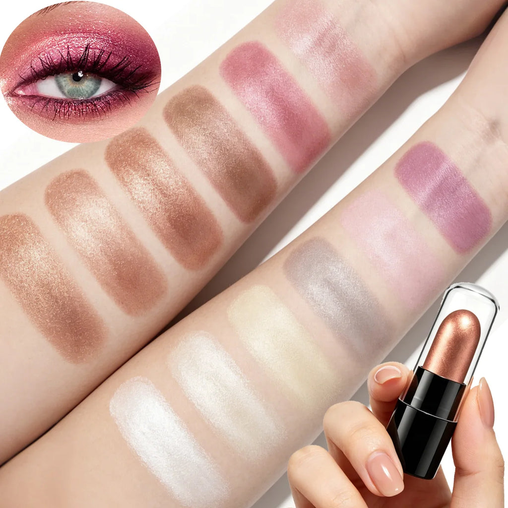 Set de maquillaje DNM de 12 colores, cápsula de sombra de ojos en barra