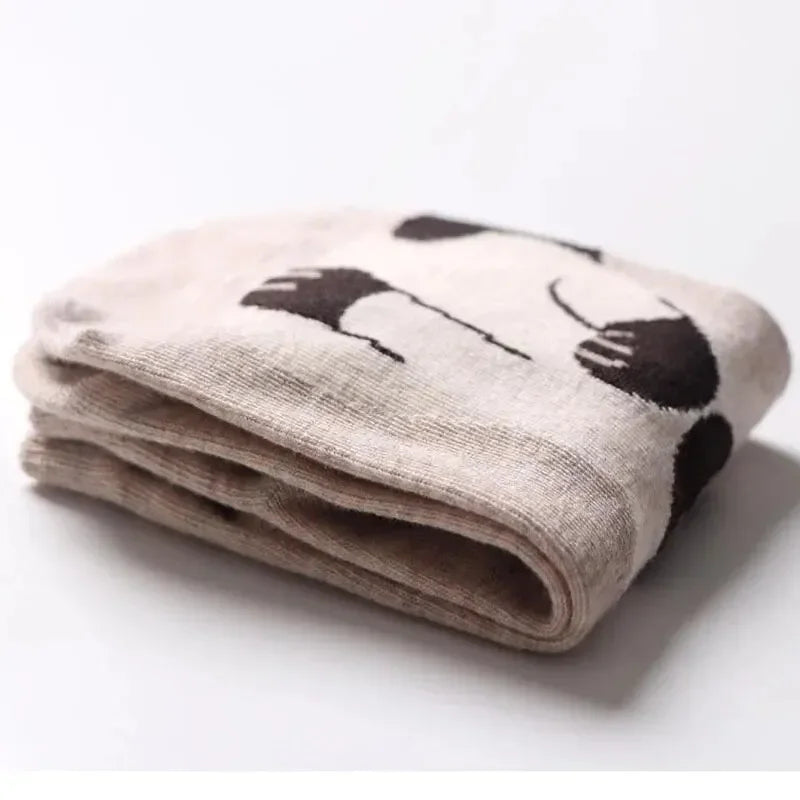5/10 pares/set medias soquetes de mujer con estampado de gato