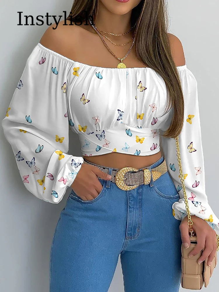 Blusas sexys de mujer con hombros descubiertos
