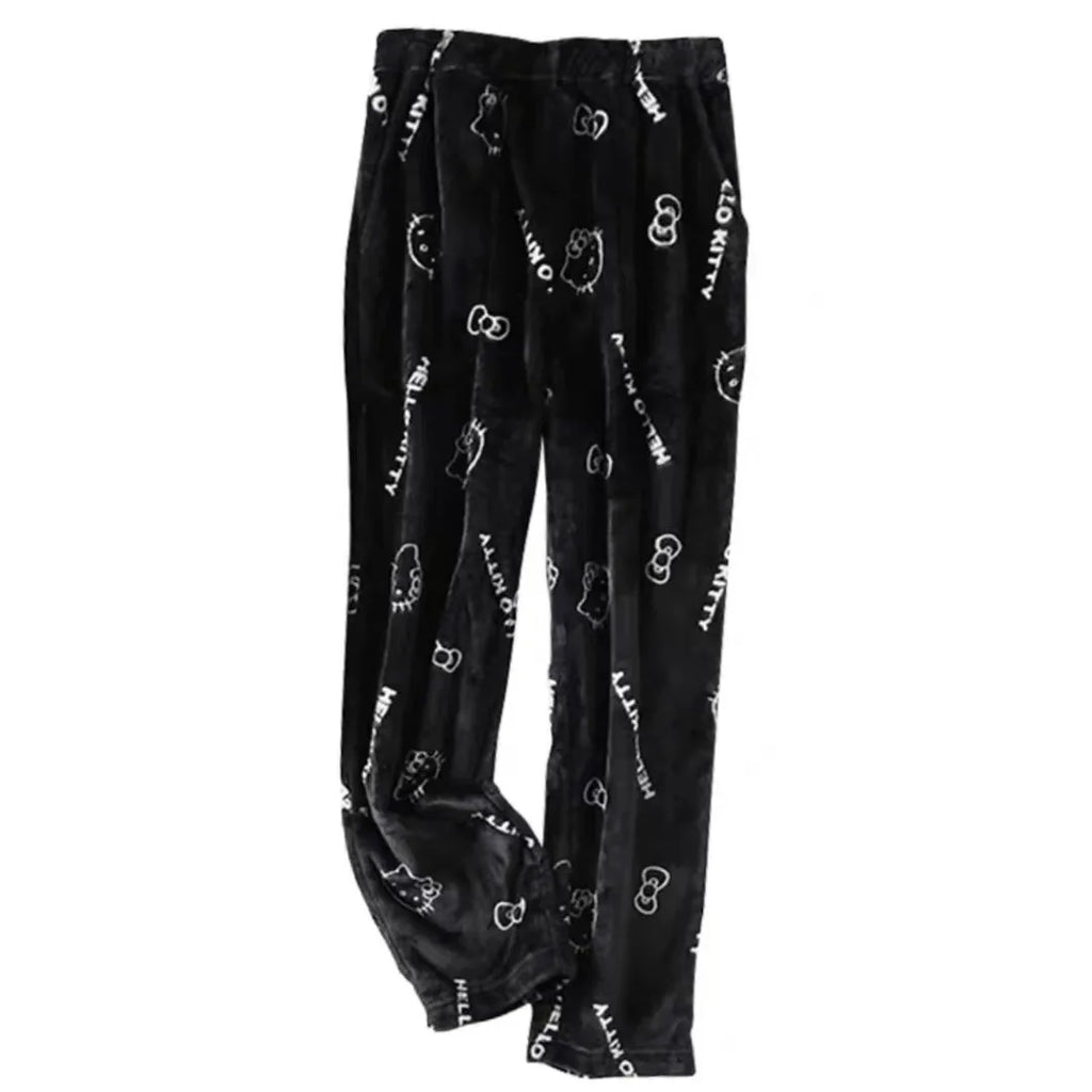 Sanrio Hello Kitty Pajamas Flannel Fashion