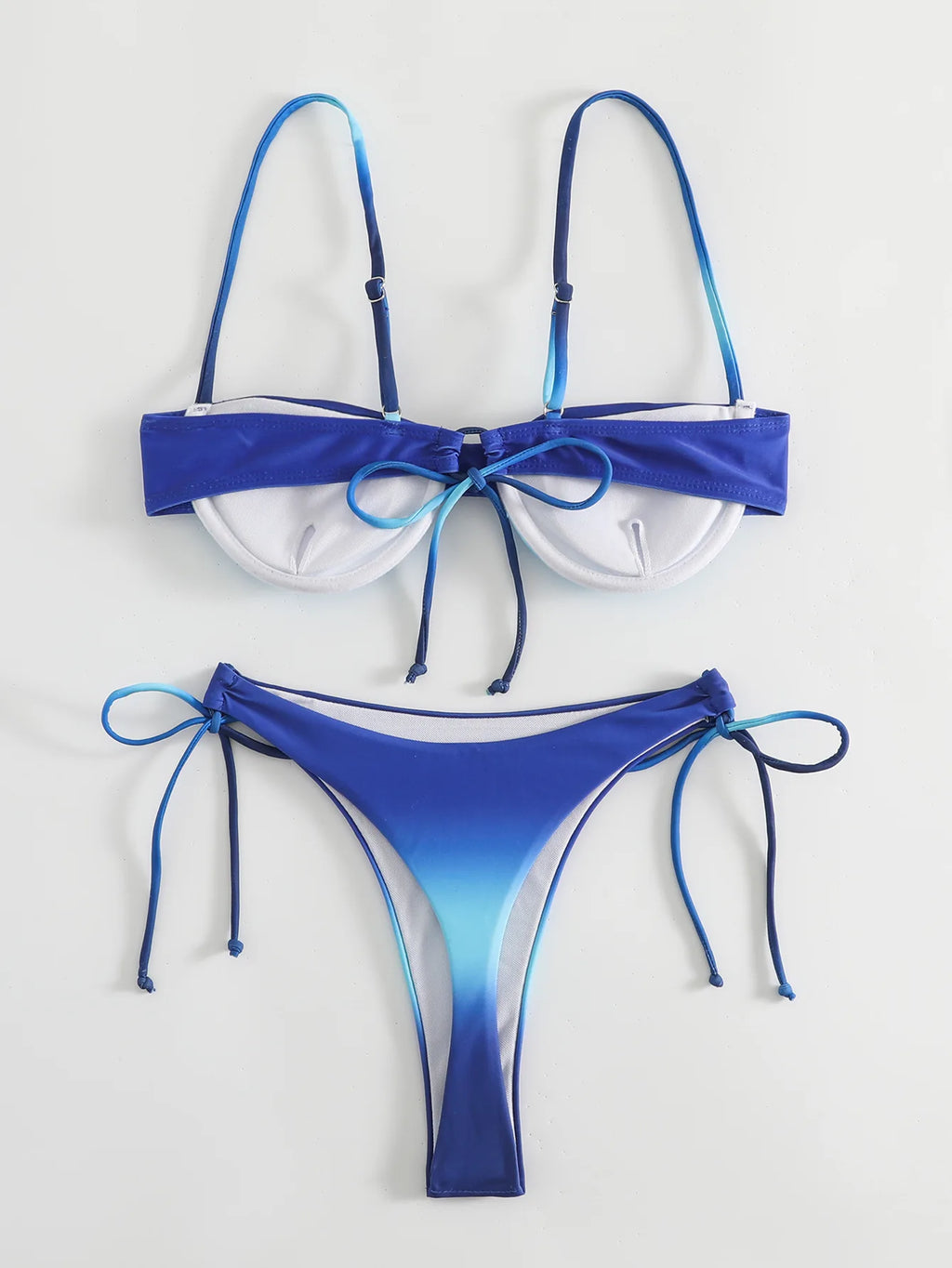 Conjunto de bikini push-up con estampado