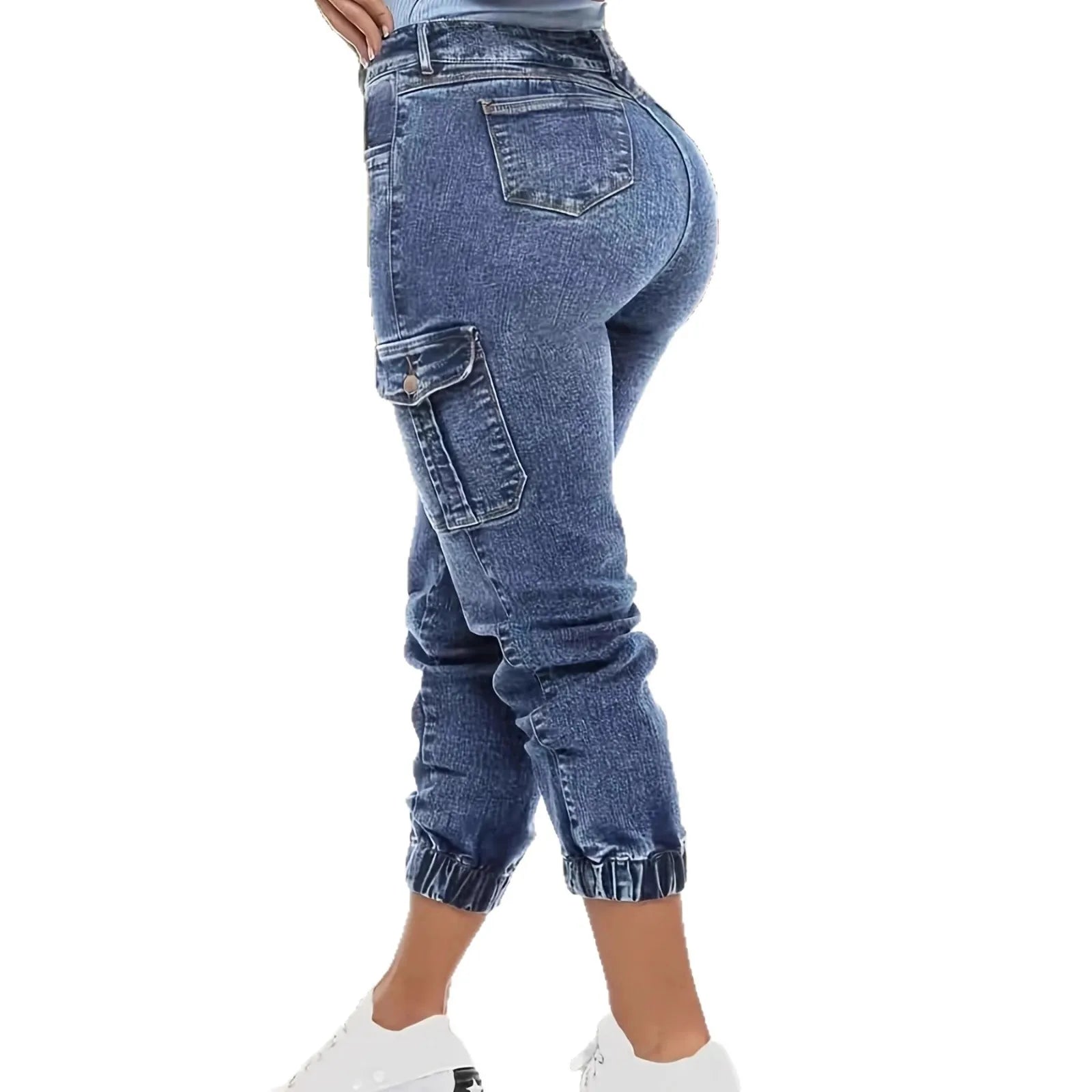 Pantalones vaqueros de mujer estilo streetwear con bolsillos