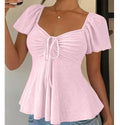 Blusa con cordón ajustable