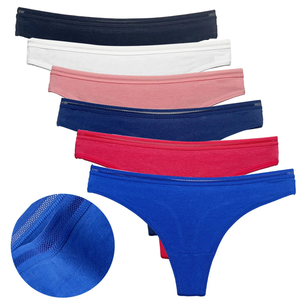 5 piezas/set de bragas de algodón tipo tanga