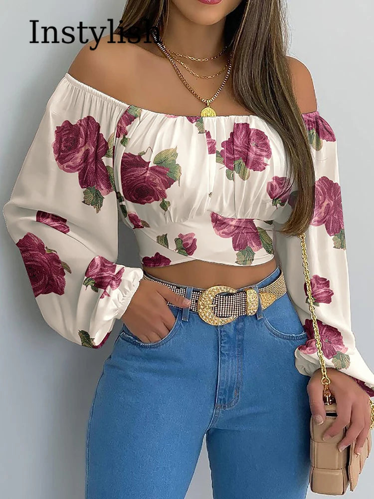 Blusas sexys de mujer con hombros descubiertos
