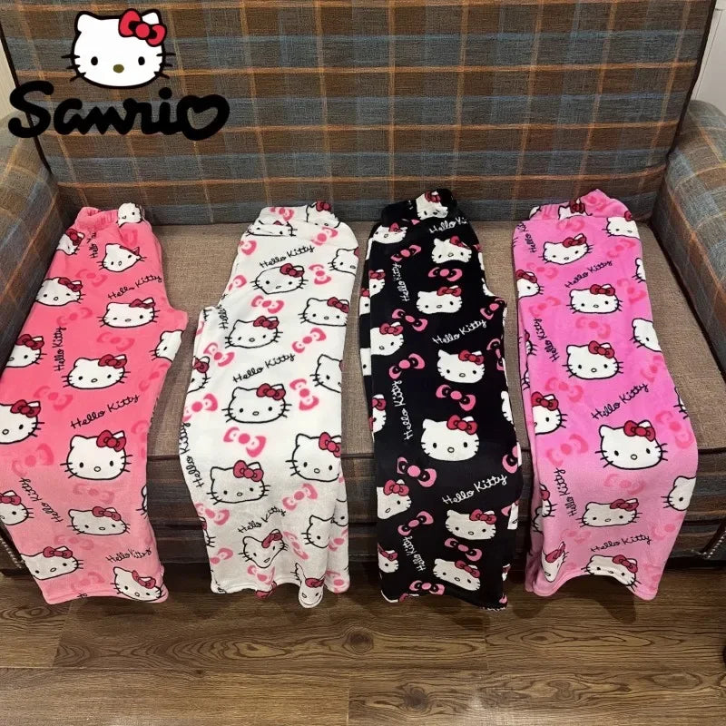 Sanrio Hello Kitty Pajamas Flannel Fashion