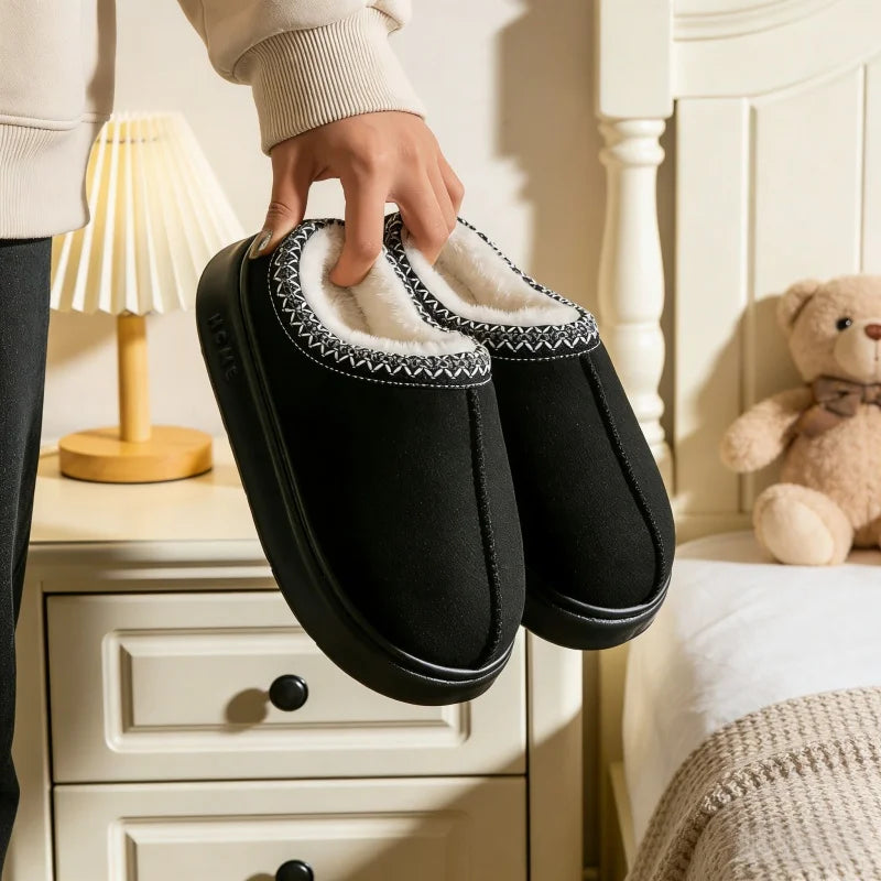 Pantuflas de algodón afelpado para interiores, suaves y cómodas