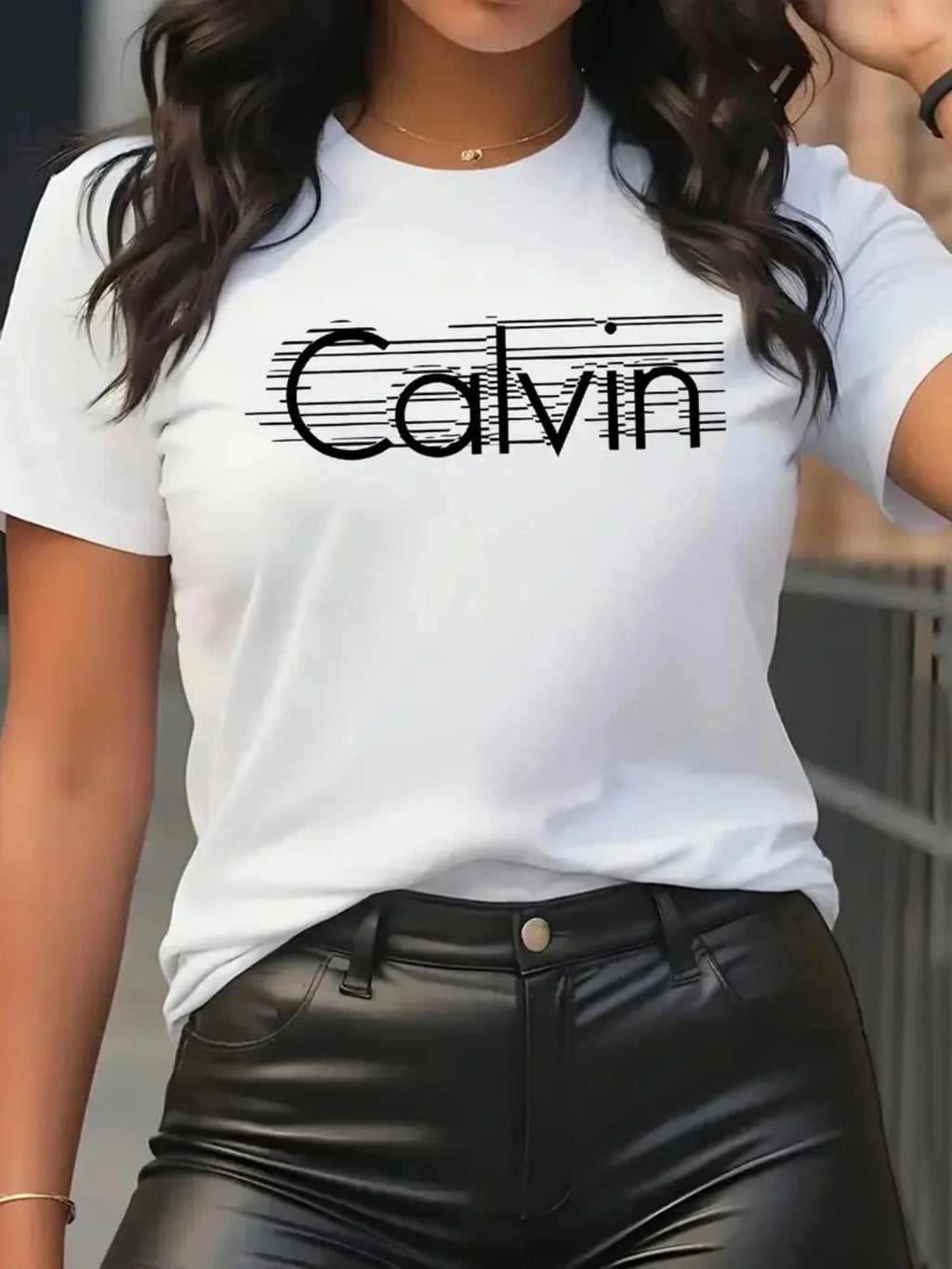 Manga corta de algodón Calvin